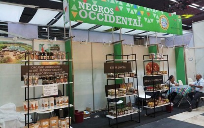 <p>The Negros Occidental booth showcasing various premium food products at the International Food Exposition Philippines 2018.</p>
<p><em>(Photo courtesy of  Mary Achy Azuro)</em></p>